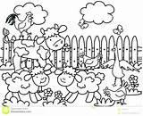Coloring Farm Pages Printable Adults Animals Book Scene Children Covered Bridge Animal Getcolorings Playing Getdrawings Dreamstime Colorings Illustration Vector Barnyard sketch template