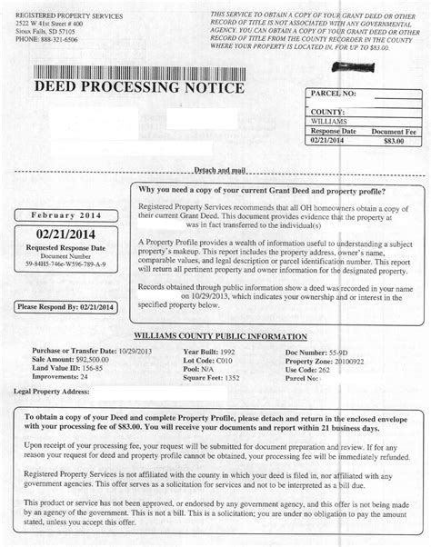 requesting deed copies williams county