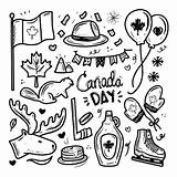 Canada Doodle Icon Drawing Vector Premium Collection Set Vectors Psd Resources sketch template