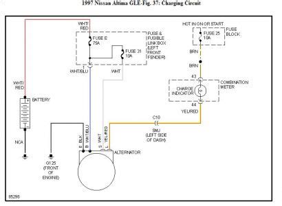 nissan altima alternator wiring diagram
