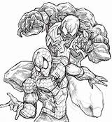 Coloring Pages Spiderman Spider Man Large Venom sketch template