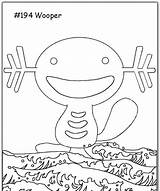 Wooper Pokemon Coloring Pages sketch template