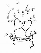 Anniversary Happy Coloring Pages Wedding 50th Colouring Color Kids Mom Drawing Printables Cards Card Dad Sheets Sketch Parties Popular Birthday sketch template