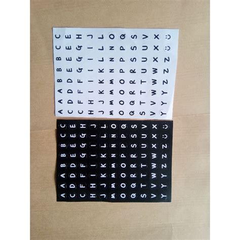 Jual Stiker Huruf Abjad Kertas Matte Alphabet 14x10cm Indonesia Shopee