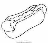 Wurstel Hotdog Lebensmittel Wurstchen Speisen Colorare Malvorlage Alimenti Trinken Essen Ausmalen Kategorien sketch template