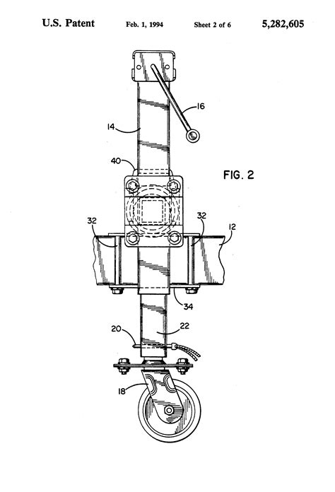 patent  rotatable trailer jack mechanism google patents
