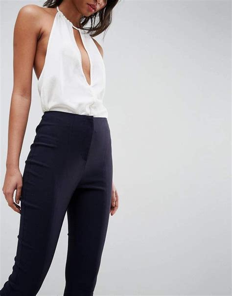 Asos High Waist Trousers In Skinny Fit Highwaist Trousers High
