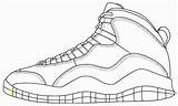Jordan Coloring Pages Shoes Shoe Drawing Air Nike Lebron Jordans James Westbrook Russell Michael Print Color Retro Sheets Blank Logo sketch template