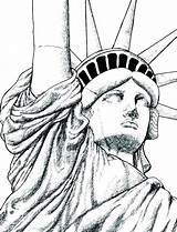 Liberty Torch Statue Drawing Paintingvalley sketch template