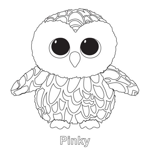 pinky  owl ty beanie boo dibujos de buhos faciles dibujos faciles