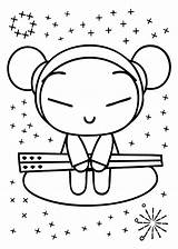 Pucca Coloring Pages Kids Printable Site Cartoon Happy sketch template