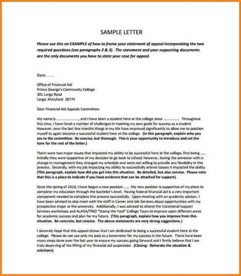 sample letter  appeal  reconsideration college template