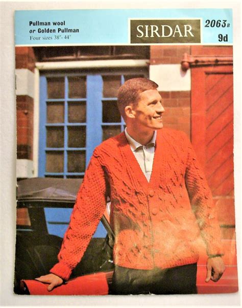 original 1960s vintage sirdar mans aran jacket knitting etsy