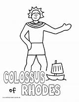 Coloring Rhodes History Pages Colossus Mystery Volume Choose Board sketch template