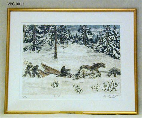 Snøplogen [litografi] Vest Telemark Museum Digitaltmuseum