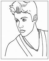 Justin Bieber Coloring Pages Colouring Printable Popular Coloringhome Books sketch template