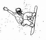 Snowboarding Getdrawings Drawing Coloring Pages sketch template
