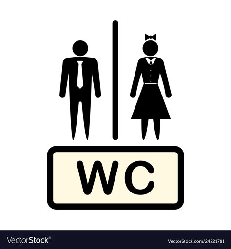 man and woman symbol bathroom wc toilet royalty free vector
