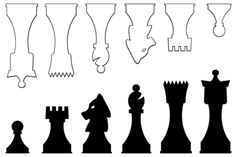 printable template  chess pieces chess pieces chess board diy