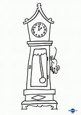 Hickory Dickory Dock Coloring Pages Colouring Printable Sheets Popular Printablee sketch template