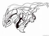 Rayquaza Coloring4free sketch template
