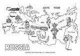 Russia Colouring Russie Activityvillage sketch template