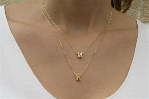 goldfilled initial necklace gold letter necklace gold necklace bridesmaid gift layers