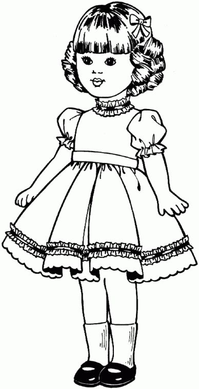 doll  printable coloring pages
