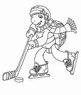Coloring Hockey Pages Player Franklin Kids Popular Playing Ice sketch template