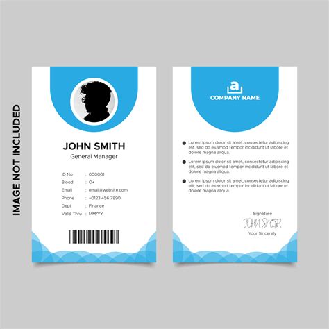 Horizontal Employee Id Card Template Download In Word