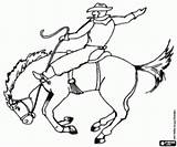 Cavalo Montando Rodeio Rodeo Colorear Vaqueiro Caballo Jinete Desenho Caballos Stampare sketch template