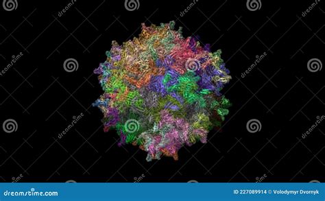 Structure Of The Adeno Associated Virus 7 Aav7 Capsid Stock Footage