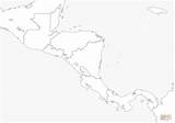 Central America Map Centroamerica Blank Coloring Supercoloring Reproduced sketch template