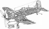 Vought Corsair F4u Cutaway Drawing War Fighter Ii Gif Bomber Tags sketch template