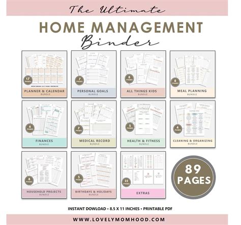 home management binder printable  bundle powered  thrivecart