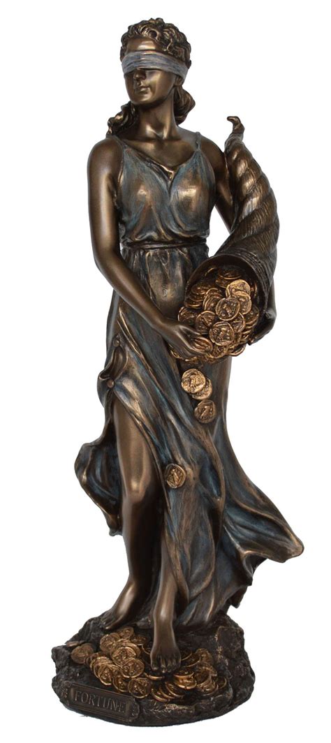 tyche statue goddess  luck  fortune cold cast bronze etsy