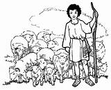 David Coloring Shepherd Boy Pages Kids Colouring His Color Printable Online Sheeps Playing Kidsplaycolor Boys Visit Bible Getcolorings Story sketch template