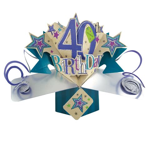 40th Birthday Pop Up Greeting Card Cards Love Kates