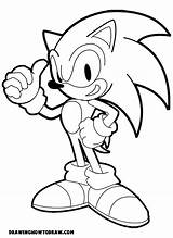 Sonic Draw Characters Hedgehog Drawing Paint Painting Colors Step sketch template
