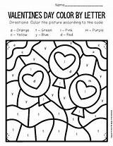 Color Letter Valentine Number Preschool Worksheets Lowercase Valentines Kindergarten Printables Balloons Preschoolers Prek Grade Teacherspayteachers sketch template