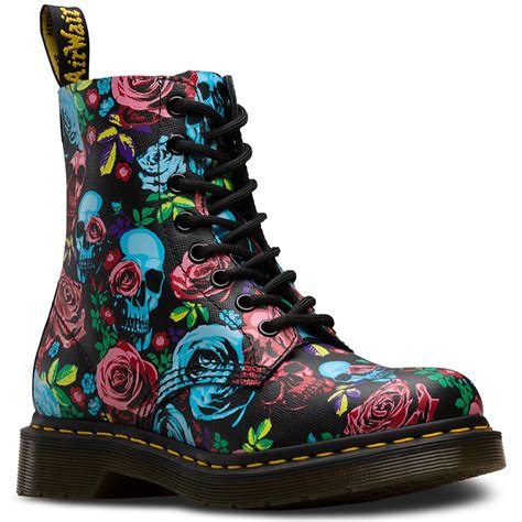 dr martens womens retro  rose fantasy boots