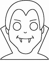 Vampire Halloween Mask Face Outline Masks Coloring Template Pages Clipart Kids Crafts Vampires Printable Paper Vampiro Templates Da Drawing Craft sketch template