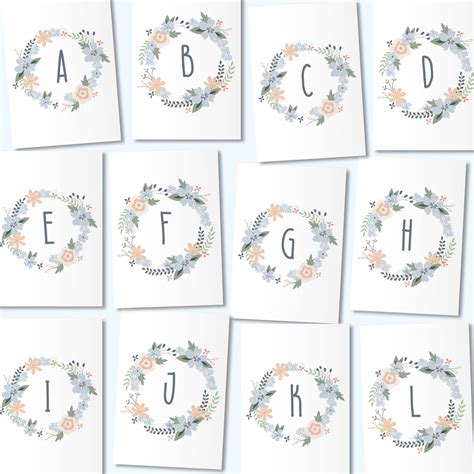 alphabet cards initial card letter cards etsy