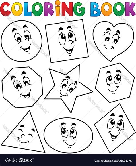 coloring book  shapes  royalty  vector image