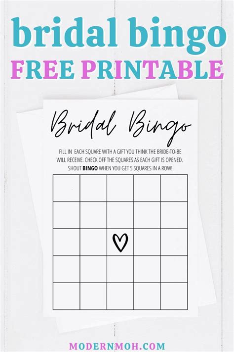 bridal bingo  printable template printable templates