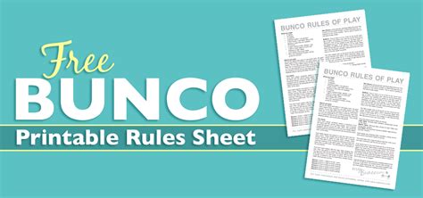 print   bunco rules sheet