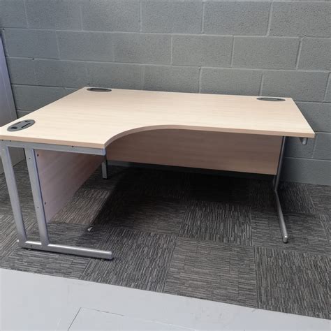 maple 160cm lh desk recycled office solutions recycled