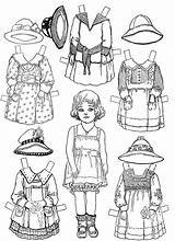 Paper Coloring Dolls Doll Pages Kids Printable Color Printables Cut Colouring Mary Google Book Vintage Print Girl Engelbreit Bonecas Little sketch template