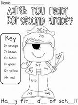 Grade Coloring 2nd School First Second Pages Work Morning Printable Back Welcome Students Kindergarten Elementary Pirate Ready Third Activities Word sketch template