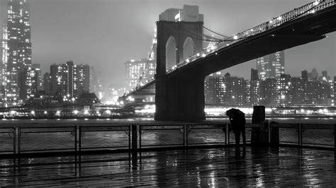brooklyn bridge in the rain photograph by sean sweeney fine art america
